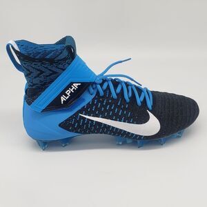 Men Sz 11.5 - Nike Alpha Menace Elite 2 Carolina Panthers Blue Football Cleat